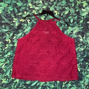 Red lace top
